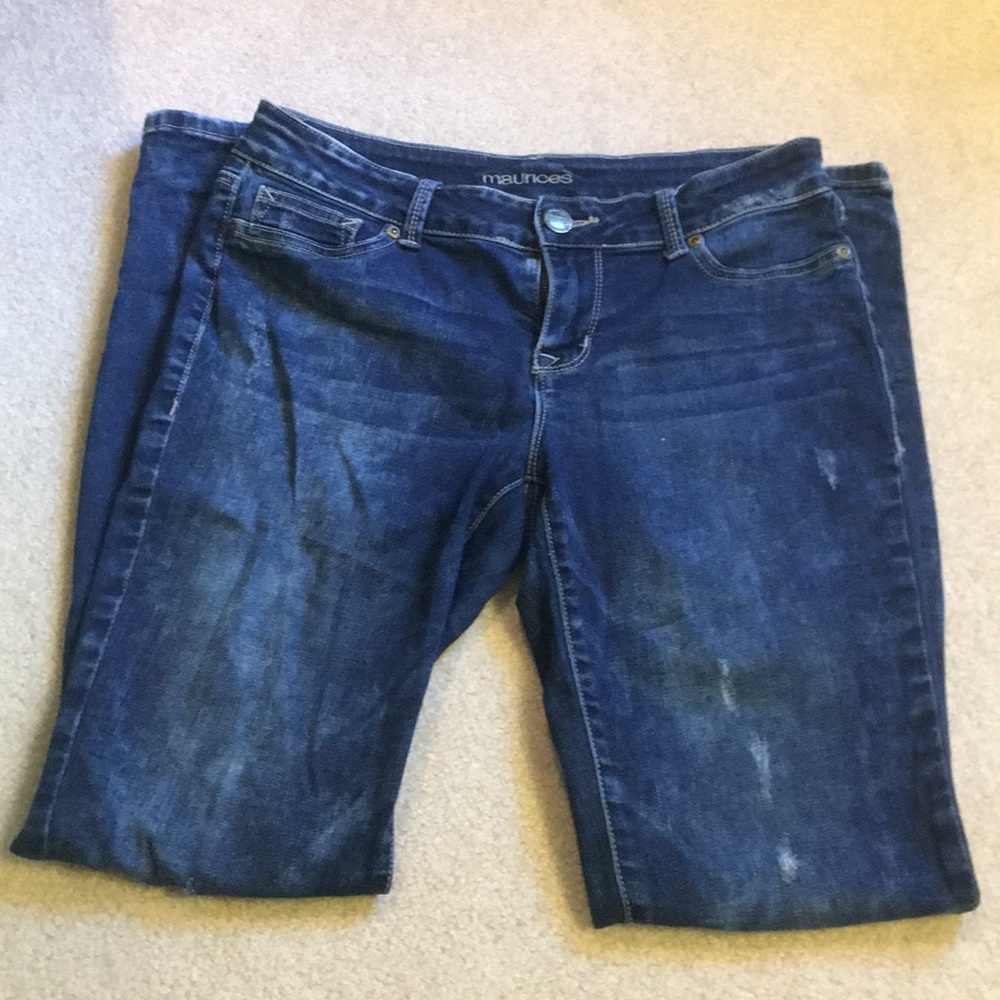 Acid wash jeans.
